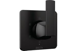 Delta Faucet Velum Black 6-Setting Diverter Trim Kit, Diverter Valve Kit, Black Shower Diverter, Matte Black T11937-BL (Valve Not Included)