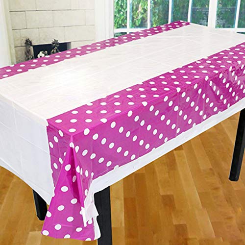 Table Cloth Big - 1pc Polka Dot Plastic Table Cloth Baby Shower Decoration Kids Birthday Party Disposable Tablecloth - Party Cloth Theme Hotel Round Board Square Tableware Dress Table Driver Bi