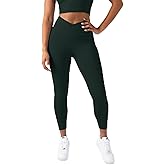 YITTY Active Women's Ultraluxe Crossover High-Waist Legging, Athleisure, 4-Way-Stretch, Everpine, XXL/1X, 7/8 Length