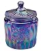 Miles Kimball Carnival Blue Glass Biscuit Jar