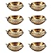 Hashcart Brass Diya for Puja Kuber Diya [ 10 Pc ] - Handmade Indian Brass Oil Lamp for Puja - Kutthu vilakku nilakku Deepam for Diwali Decorations - Diwali Gifts