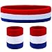 Sweat Band Headband Wristbands for Men - Head Wrist Sweatband Set for Women Kids Boys Girls - Ideal for Sports Athletics Event Workout Exercise Basketball Running Tennis Football