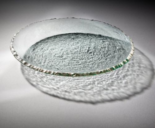 Annieglass Round Glass Platter Edgey with Gold Trim