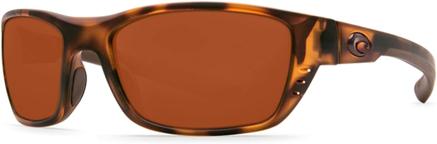 Costa Del Mar Men's Whitetip Readers Rectangular Sunglasses, Matte Retro Tortoise/Copper C-Mate Polarized, 58 mm, +2.00