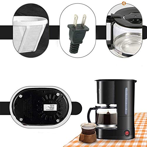 BJYG Kaffeemaschinen Kaffeemaschine, Filterkaffeemaschine mit isoliertem Krug, Anti-Tropf-System, permanent… – Bild 5