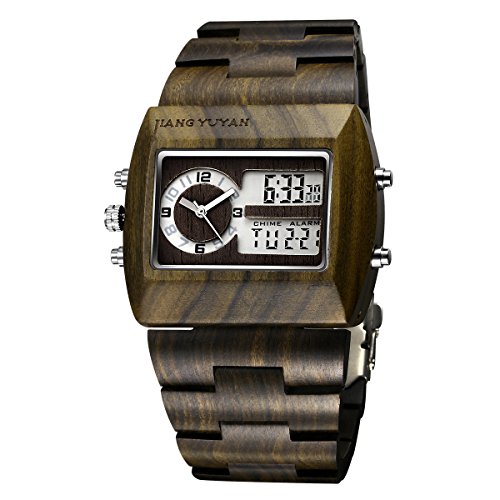 wooden digital watch