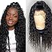 Brazilian Water Wave Lace Front Wigs with Baby Hair for Black Women 150% Density Virgin Human Hair Lace Front Wigs 16inch