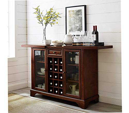 Deluxe Premium Collection Sliding Top Bar Cabinet Vintage