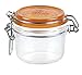Bormioli Rocco Fido Round Jar with Orange Lid, 6-3/4-Ounce