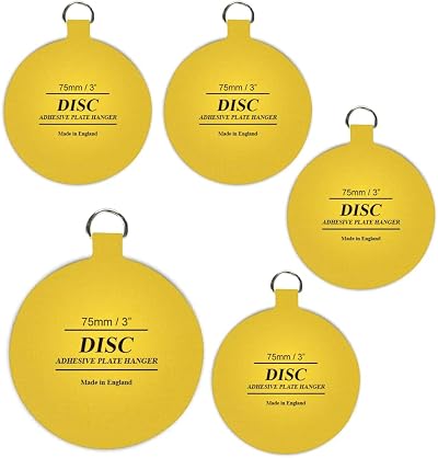 SISI UK Disc Hanger 75mm Plate Holder Pack of 5 Self Adhesive Hooks