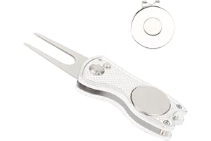 Eshan Golf Divot Tool with Ball Marker Magnetic Hat Clip Golf Court Accessories Gifts for Men Women Golfer