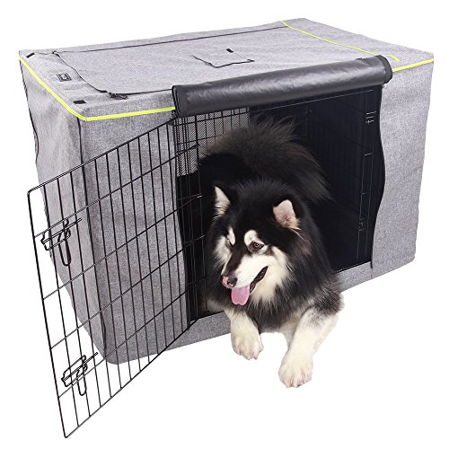 Petsfit Extra Side Door For 5000 Crate Polyester Crate Cover for 42 Inches Wire Crates,Two Doors