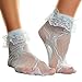 2 Pairs of Lace Anklet Socks with Ruffles