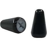 Jiozermi 2 Pcs Black Guitar 5 Ways Switch Tips | Pickup Selector Switch Caps, Metal Switch Knobs, For USA Fender Strat Tele