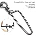 Dr.Fish Ball Bearing Swivels with Snap, Snap Swivels Fishing Tackle Stainless Saltwater & Freshwater Coast Lock Fishing Clips Terminal Tackle Line Lure Leader Connector Accesories