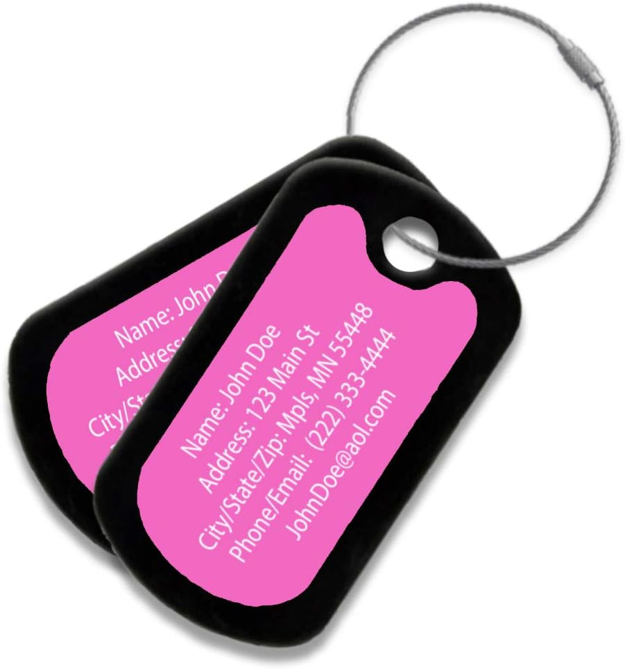 anodized aluminum luggage tags