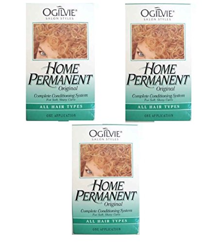Ogilvie Home Permanent Original Complete Conditioning System for Soft Shiny Curls All Hair Types (Pack of 3)