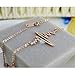 Rose Gold Forever Love Heartbeat Design Heart-shaped Short Paragraph Stainless Steel Necklace