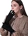 Women Winter Gloves Touch Screen Thick Warm Windproof Adult Hand Outdoor Mittens Gloves black (Fleece Lining) (BLACK)