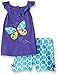 Little Bitty Little Girl Short Set Summer Cotton Clothing Set Essential Shorts Set(Purple 3T)