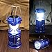 GARMAR Camping Lantern Flashlight, Solar Portable Outdoor LED lights, Rechargeable Bright Night Lamp for Hiking, Camping, Emergencies, Hurricanes, Outages. (Blue)