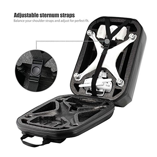 DJI-Phantom-4-Backpack-Airhornet-Hardshell-Protective-Waterproof-Carrying-Backpack-Case-Traveling-Backpack-for-DJI-Phantom-4StandardProfessionalAdvanced-Black