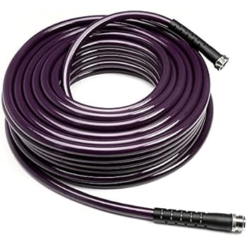 Water Right 500 Series High Flow Garden Hose, Lead Free & Drinking Water Safe, 25-Foot x 1/2-Inch, Brass Fittings, Eggplant