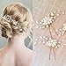 Crystal and Pearl Hair Pins for Women Pack of 2, Large Bobby Pins for Engagement, and Other Celebrations - Bobbie Pins for Hair for Kids and Adults – Best Bridal Hair Pins for Women Hair Accessories