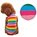 LKERLAN Rainbow Stripe Pet Vest Breathable Summer Cotton Sleeveless T-Shirt Small Dog Cat Clothes (X-Small)