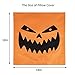 peony man Halloween Pumpkin Pillow Covers Linen Pumpkin Pillow Case with Pumpkin Smile Face Printed for Home Party Halloween Decoration Supplies, 18 x 18 Inch, 4 Packs