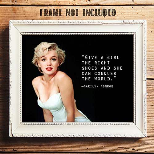 Amazon.com: Marilyn Monroe Quotes Wall Art- “Girl Can Conquer The World