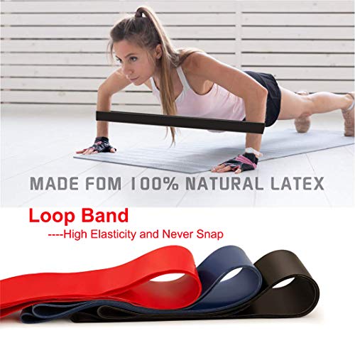 iMucci 3 Pcs Resistance Bands Set,Natural Latex Exercise Bands for Home Fitness, Strength Training, Physical Therapy, Pilates and Yoga, Elastic Workout Bands for Arms, Shoulders, Legs and Butt