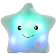 sofipal LED Twinkle Star Shaped Plush Pillow, Creative Night Light Glowing Cushions Plush Stuffed Toys Gifts for Kids, Decoration (Blue)