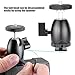 Neewer 3 Pieces 1/4 inch Screw Tripod Mini Ball Head with Lock and Hot Shoe Adapter for LED Light,Monitor,DSLR Cameras,Video and Camcorders