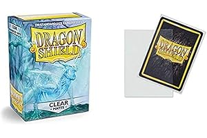 Dragon Shield | Standard Size Card Matte Sleeves | 100 CT - Smooth & Tough Premium TCG Sleeves | Compatible with Pokemon, Flesh & Blood, One Piece & Magic The Gathering | Clear - Matte