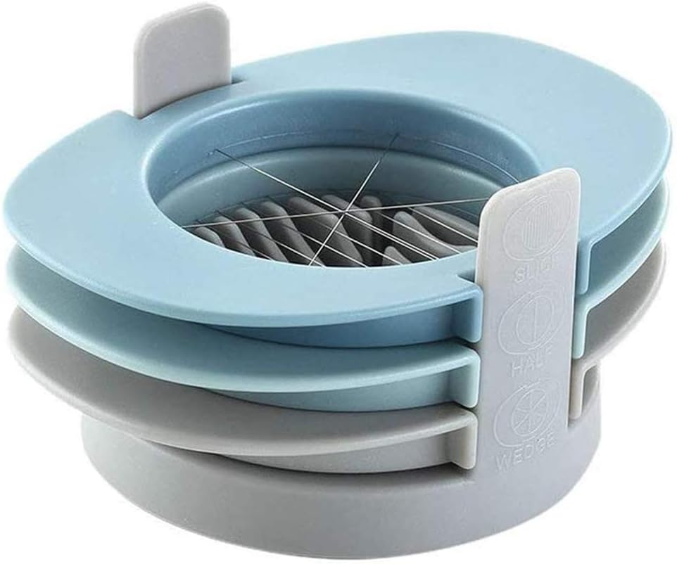 Foanerwi Egg Slicer 3-in-1 Boiled Egg Cutter with Stainless Steel Cutting Wires Cut Boiled Eggs into Thin Slices,Wedges or Halves, Boiled Eggs or Fruits Cutter