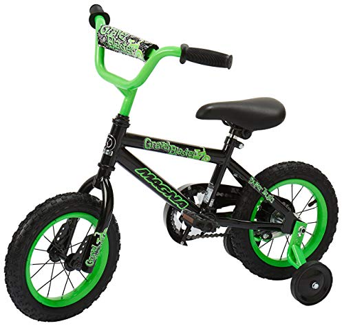 Dynacraft Magna Gravel Blaster Boys BMX Street/Dirt Bike 12in, Black/Green (Renewed)
