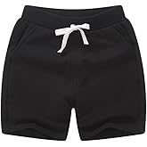 PTPUKE Toddler Kids Solid Cotton Comfort Soft Baby Sport Jogger Shorts Boys Girls Casual Pants
