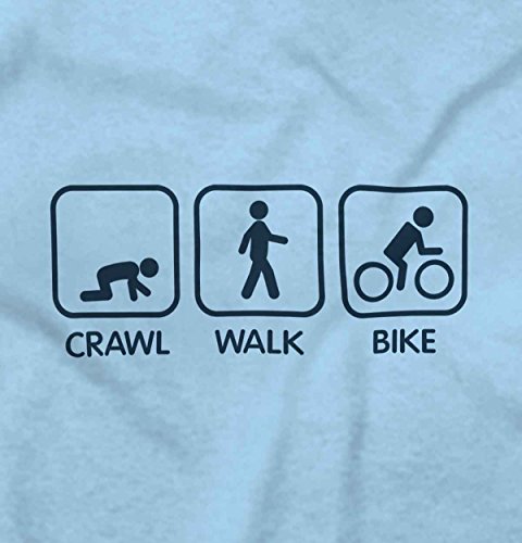 Crawl Walk Bike Cute Funny Biking Hobby Race Bicycle Baby Onesie Bodysuit
