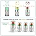 GVDOR Car Auto Tire Valve Cup 36 PSI 2.4 Bar Car Tire Pressure Monitoring Valve Cap Sensor Indicator 3 Color Eye Alert Pack of 4