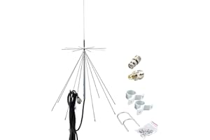 SIGNALPLUS Discone Antennas D3000N/ Diamonds Scanner Antenna/CB UHF VHF Antennas 25-3000MHz for Scanner SDR Radio, Receive Transmit HF VHF UHF MW SW HF AIR FM FRS GMRS Antenna