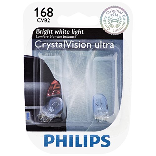 Philips 168 CrystalVision ultra Miniature Bulb, 2 Pack