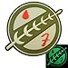Boba Fett Crest Star Wars Glow Dark Mandalorian GITD PVC Rubber 3D Fastener Patch
