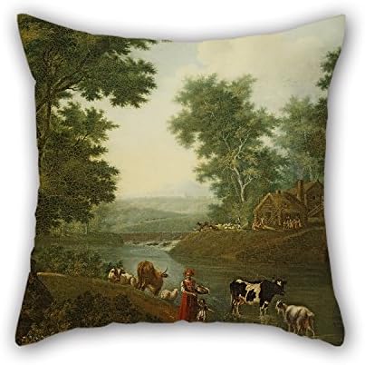 Artistdecor Oil Painting Semen Shchedrin - ÐŸÐµÐ¹Ð·Ð°Ð¶ Ð² Ð¾ÐºÑ€ÐµÑÑ‚Ð½Ð¾ÑÑ‚ÑÑ… ÐŸÐµÑ‚ÐµÑ€Ð±ÑƒÑ€Ð³Ð° Pillow Covers 18 X 18 Inches / 45 By 45 Cm Gift Or Decor For Car Seat,father,family,father,t