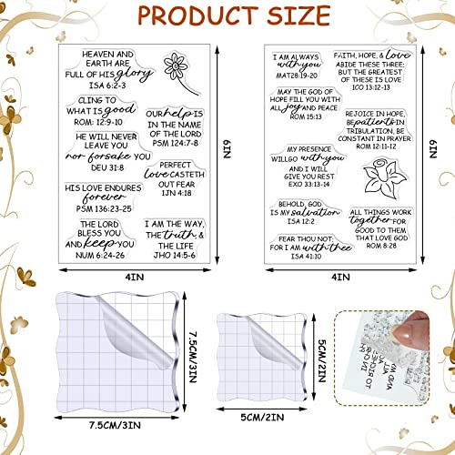 4 Sheets Bible Verse Clear Stamps Set Christian Scrapbooking Stamp