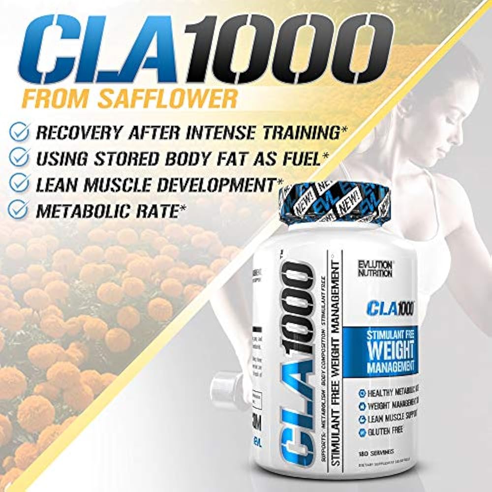 CLA Evlution Nutrition 1000 Conjugated Linoleic Acid, Soft Gel, Weight
