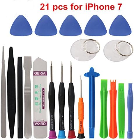 WLXY 21 in 1 Mobile Phone Repair Tools Kit Spudger Pry Opening Tool Screwdriver Set for iPhone 7 6S 6 Samsung Phone Hand Tools Set (21Pcs Hand Tools Set)