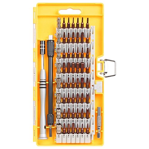 Click Here to See More Images TOOGOO(R) 60-in-1 Precision Screwdriver Set with 56 Magnetic Driver Kit Electronics Repair Tool for iPhone, Xbox, Laptops, Cellphones, Game consoles and other Electronics yellow