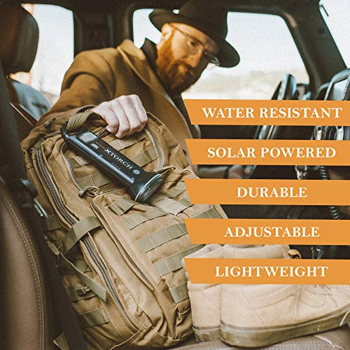 XTorch Led Rechargeable Flashlight, Portable Solar Charger - Camping