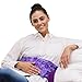 Hot Pockets Microwaveable Hot & Cold Heating Pad for Lower Back & Andomen – Natural Rice Pack with Strap Handle, Reusable & Washable for Comfort & Relaxation - Purple Flowers